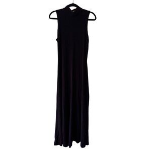 Ronni Nicole Vintage Sleeveless Black Ribbed Stretch Maxi Dress Size 10